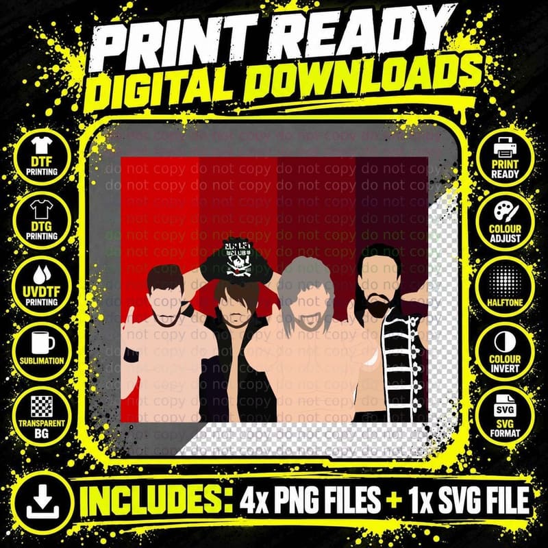 Bullet Club Succession 1 T-Shirt Png SVG Digital Bundle