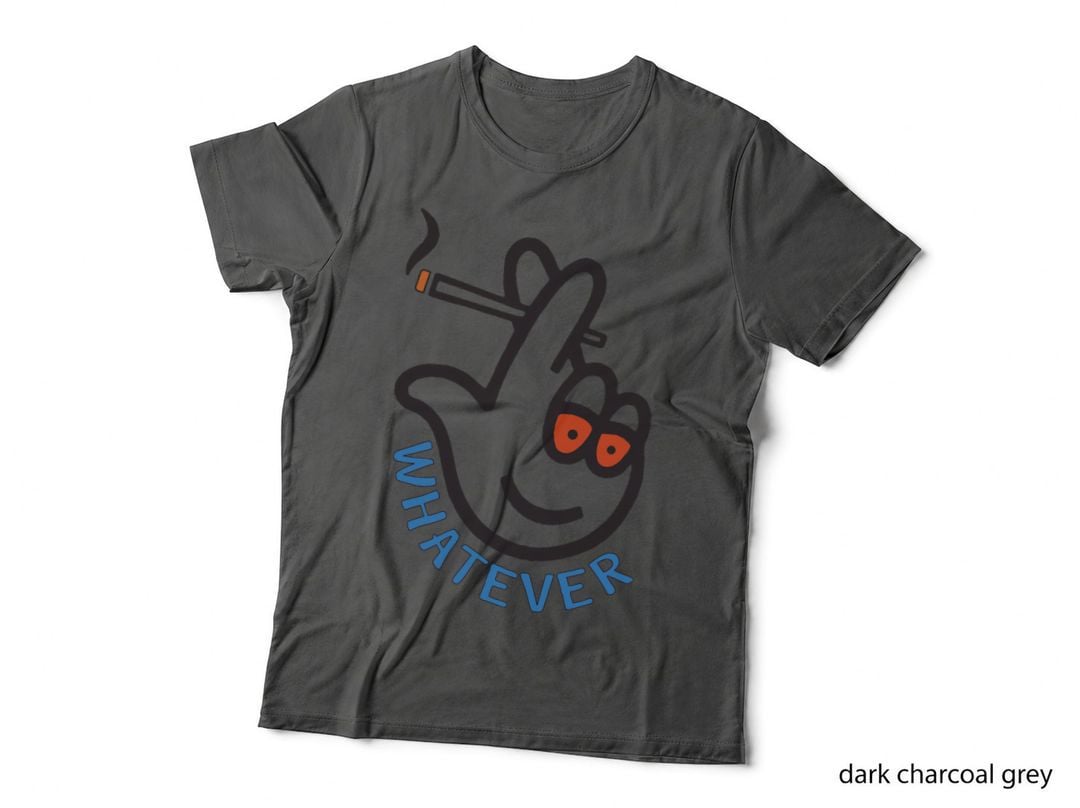 Crossed Fingers, Stoned with Spliff - Whatever T-Shirt