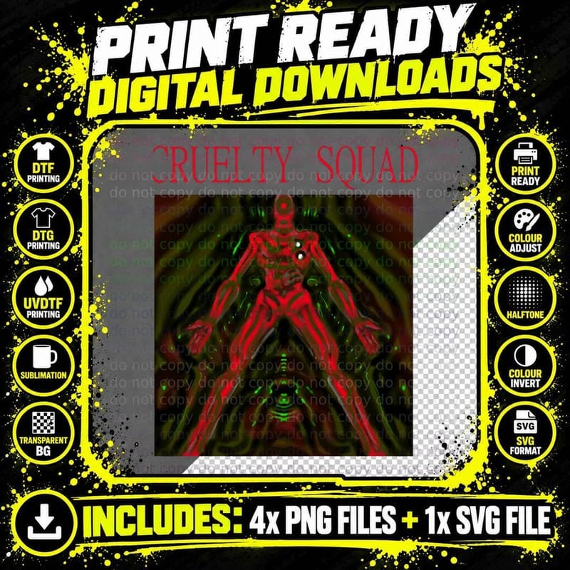 Cruelty Squad Equipment T-Shirt Png SVG Digital Bundle