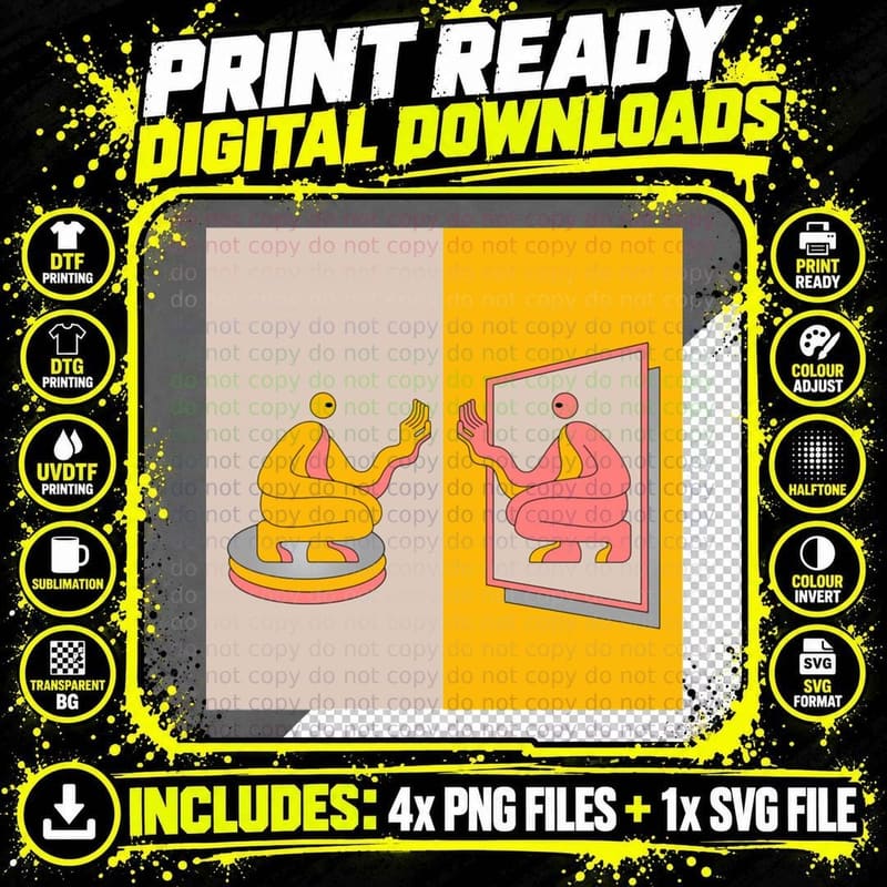 DJ Seinfeld Mirrors T-Shirt Png SVG Digital Bundle