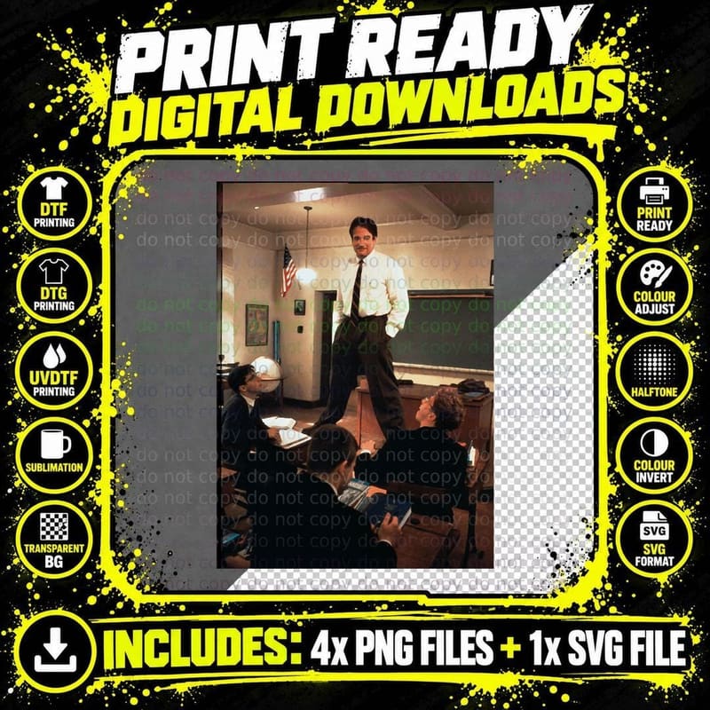 Dead Poets Societysticker T-Shirt Png SVG Digital Bundle