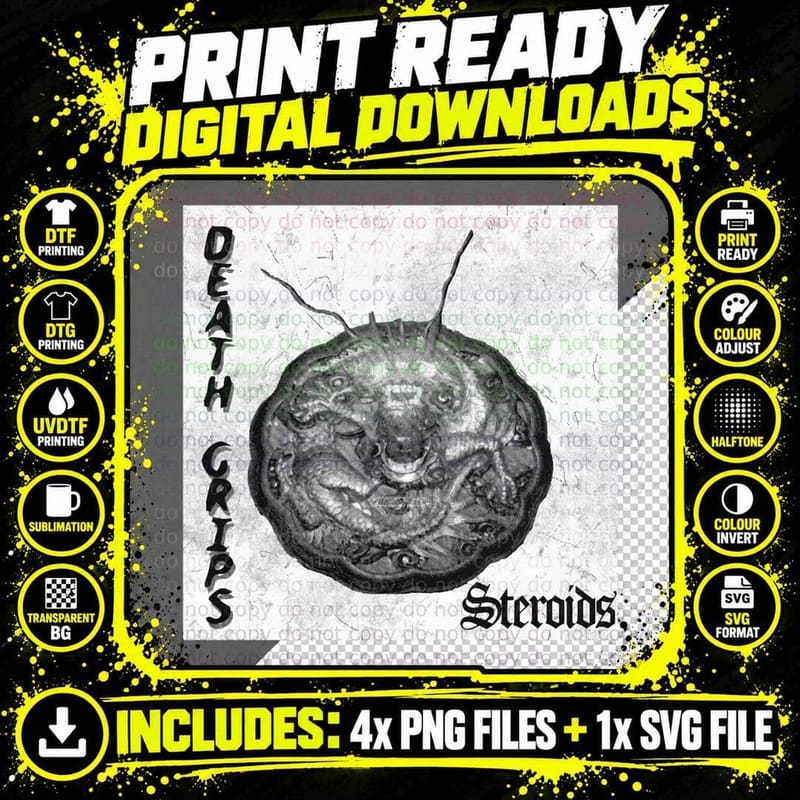 Death Grips Steroids Alt Cover T-Shirt Png SVG Digital Bundle