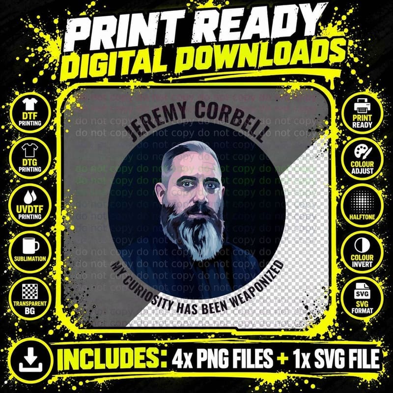 Jeremy Corbell - Weaponized T-Shirt Png SVG Digital Bundle