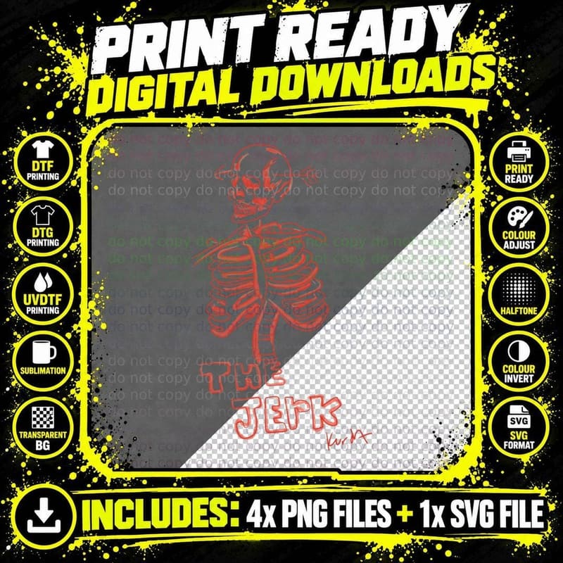 Kurt Cobain Drawing T-Shirt Png SVG Digital Bundle