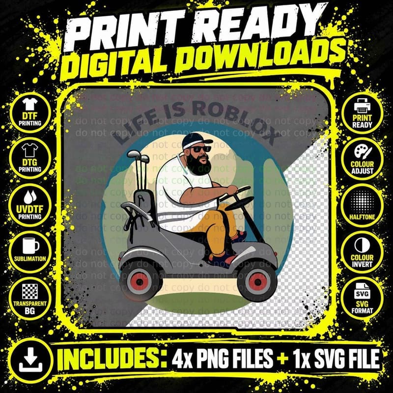 Life Is Roblox 2 T-Shirt Png SVG Digital Bundle
