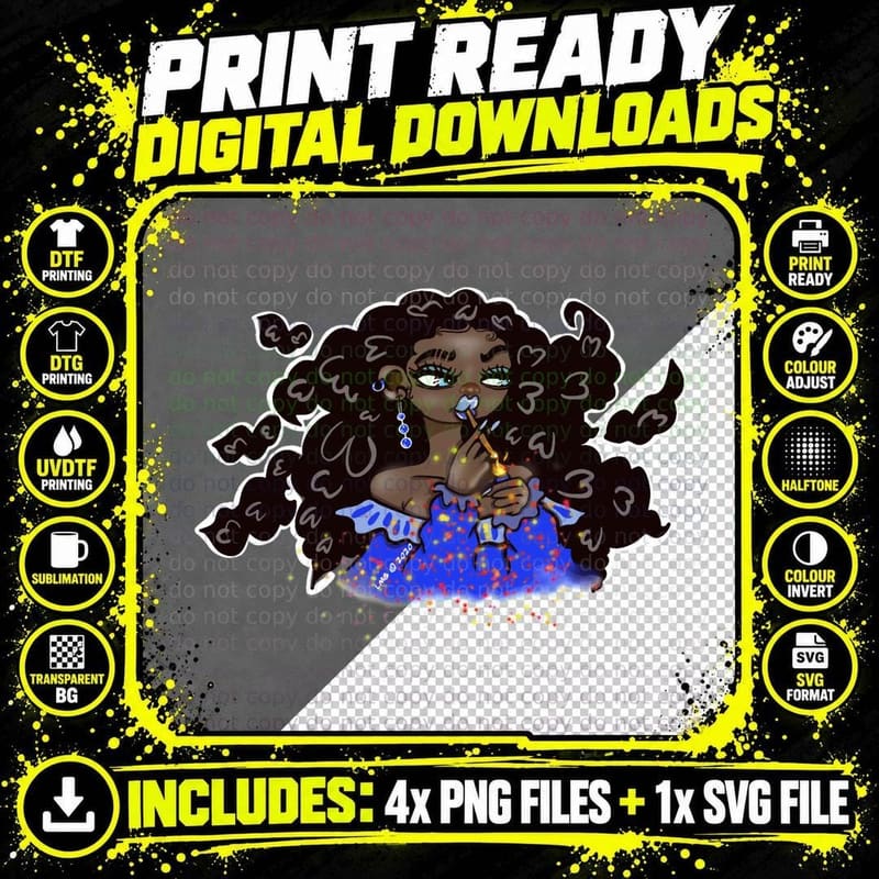 Mystical Spliff~lmg (C) 2020 T-Shirt Png SVG Digital Bundle