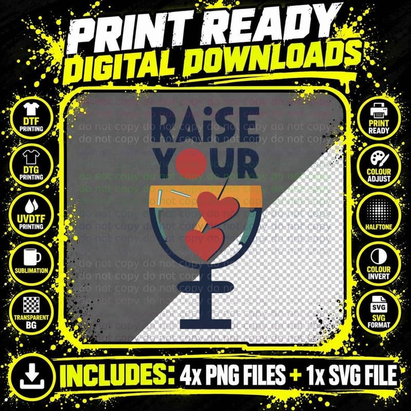 P Nk - Raise Your Glass 1 T-Shirt Png SVG Digital Bundle