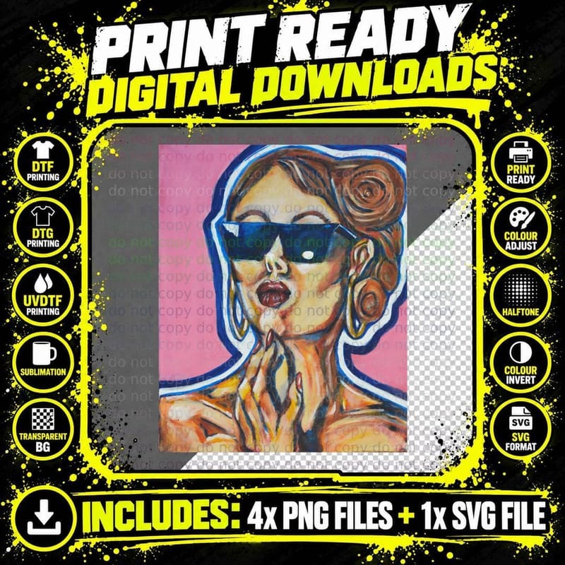 P!nk Lady Graphic T-Shirt Png SVG Digital Bundle