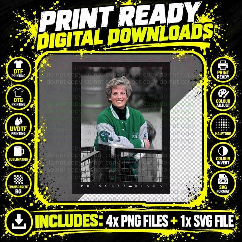 Princess Diana Eagles T-Shirt Png SVG Digital Bundle
