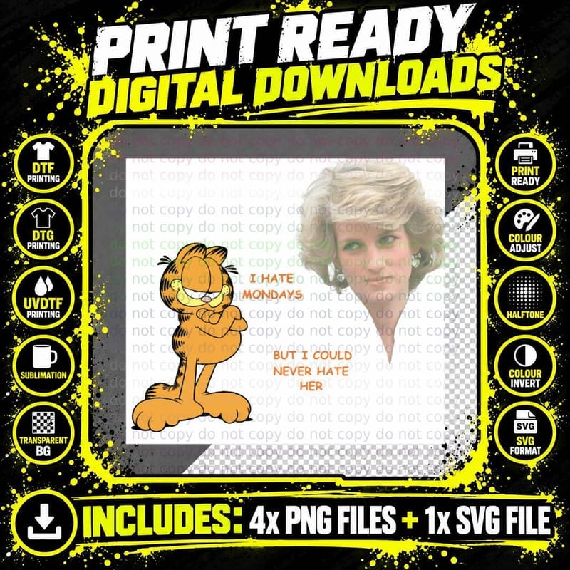 Princess Diana Is My Queen T-Shirt Png SVG Digital Bundle