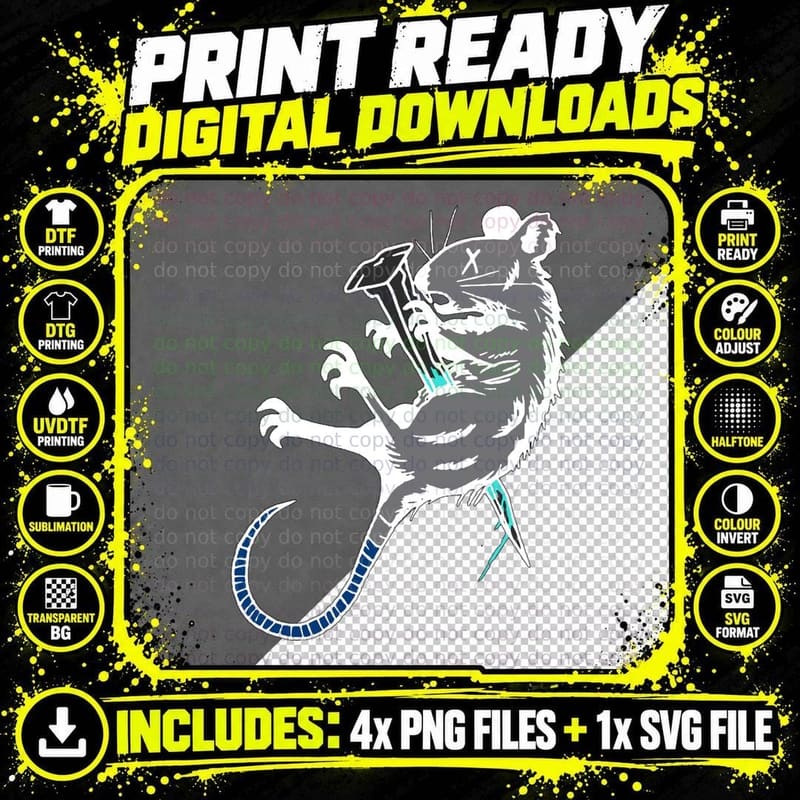 Rat, Killer, Mouse, None Title, (W) 1 T-Shirt Png SVG Digital Bundle