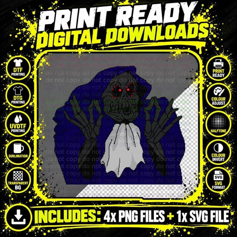 Reaper Rag Time T-Shirt Png SVG Digital Bundle