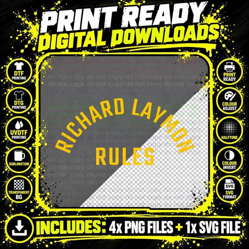 Richard Laymon Rules - Monster Squad T-Shirt Png SVG Digital Bundle