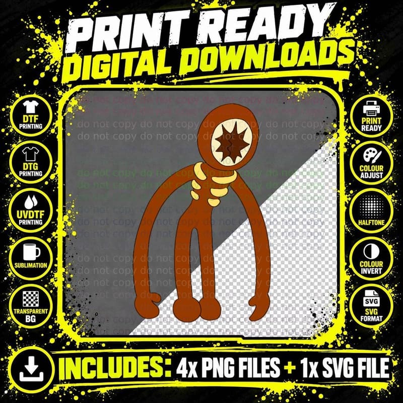 Roblox DOORS - Enemy Character - Figure T-Shirt Png SVG Digital Bundle