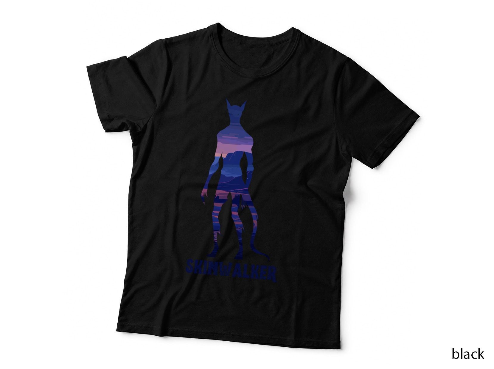 Skinwalker Sunset Cryptids Graphic Art Cryptozoology T-Shirt