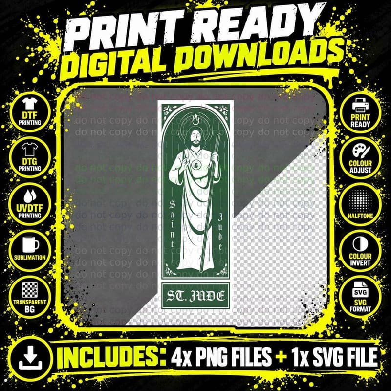 St. Jude Thaddeus T-Shirt Png SVG Digital Bundle