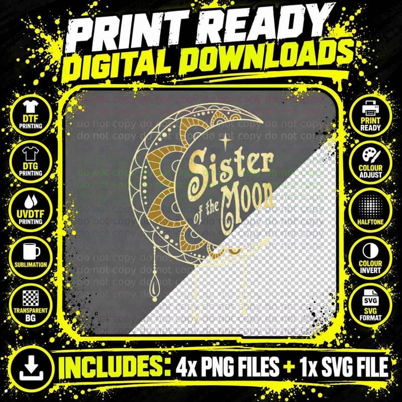 Stevie Nicks Sister of the Moon T-Shirt Png SVG Digital Bundle