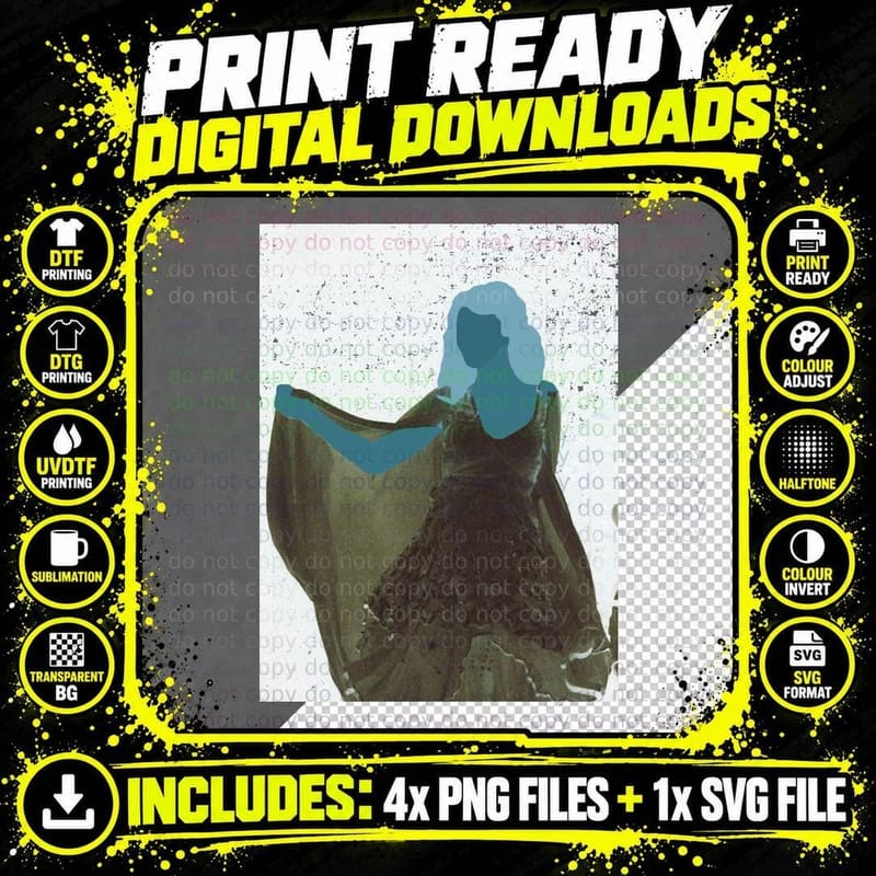 Stevie Nicks White Dress 2 T-Shirt Png SVG Digital Bundle
