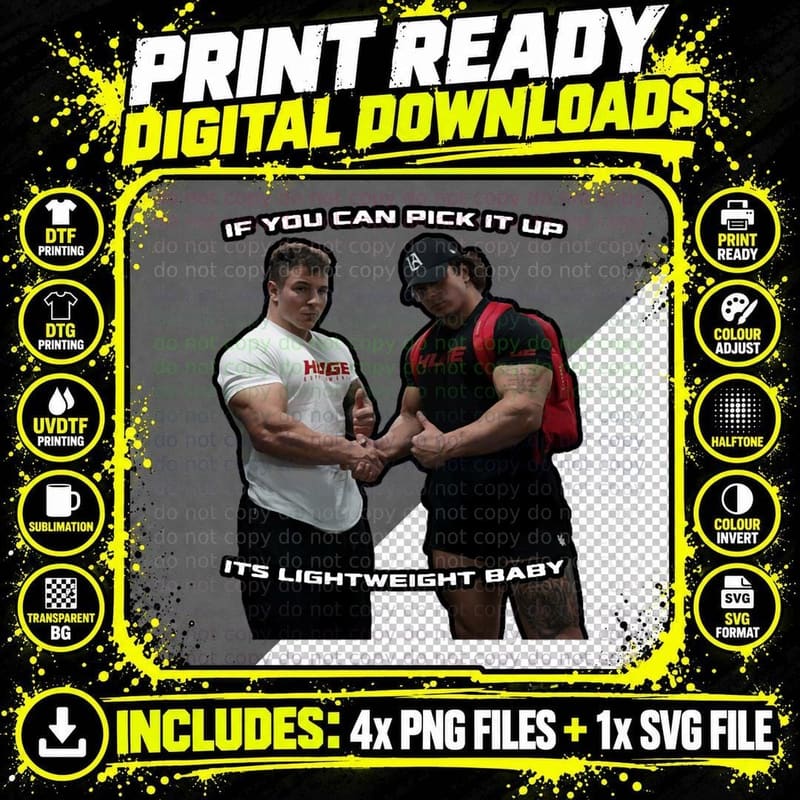 TREN TWINS Lightweight T-Shirt Png SVG Digital Bundle