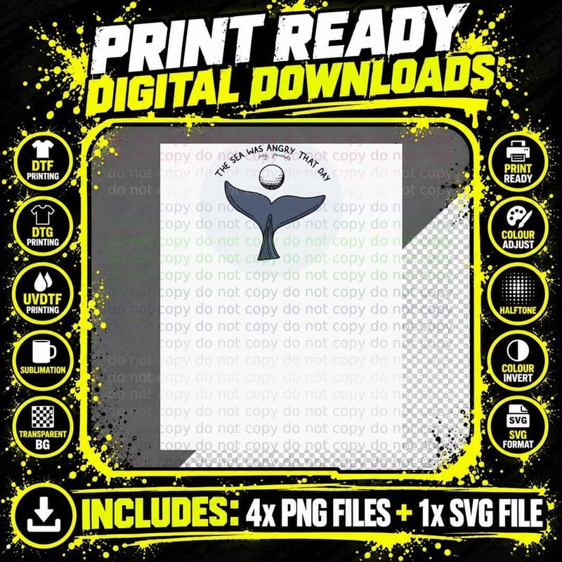 The Sea Was Angry That Day T-Shirt Png SVG Digital Bundle