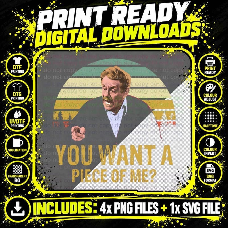 You Want a Piece of Me Essential 1 T-Shirt Png SVG Digital Bundle
