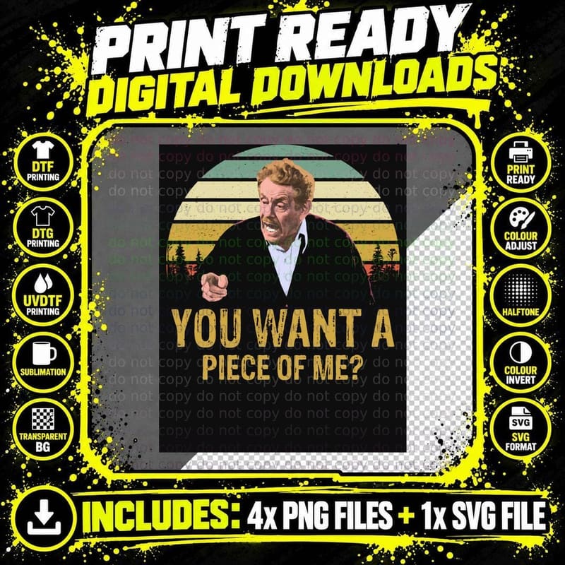 You Want a Piece of Me Essential T-Shirt Png SVG Digital Bundle