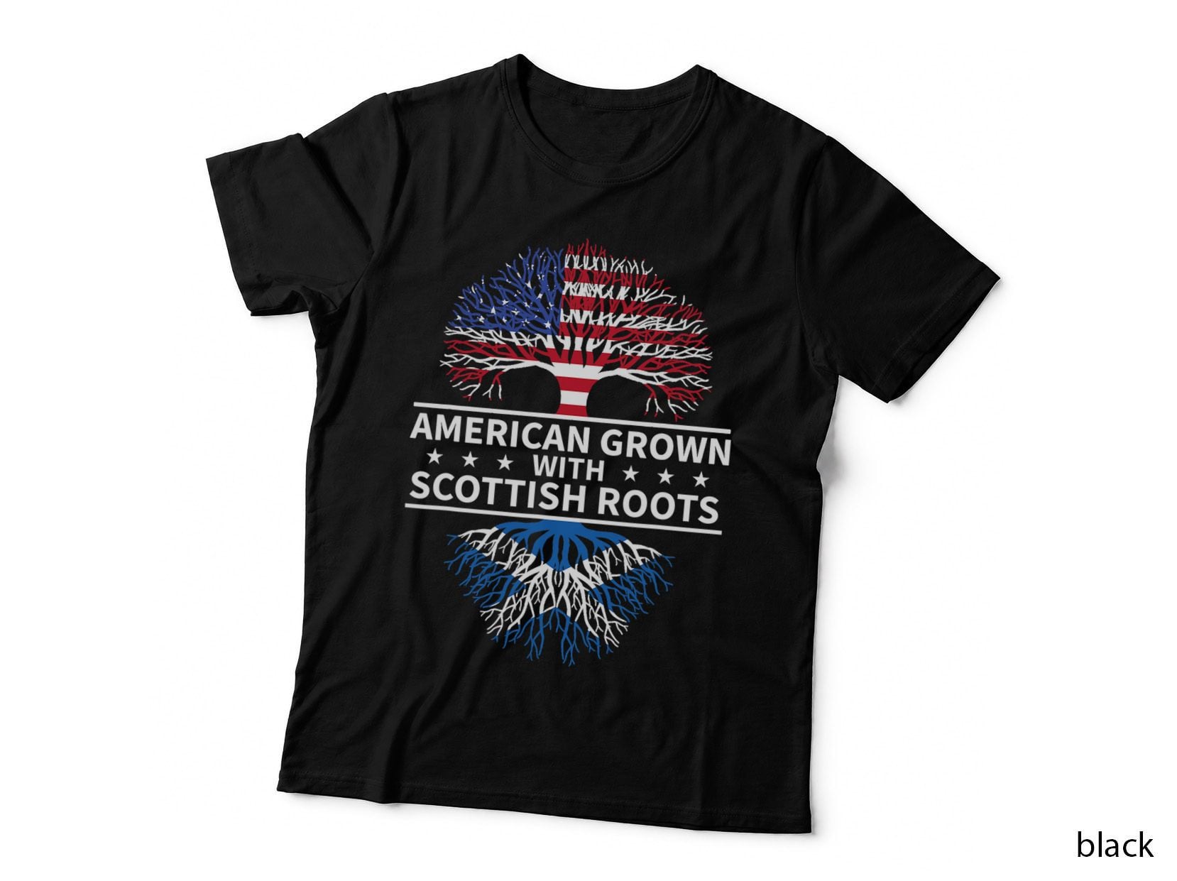 American Grown Scottish Roots Scotland Gift T-Shirt