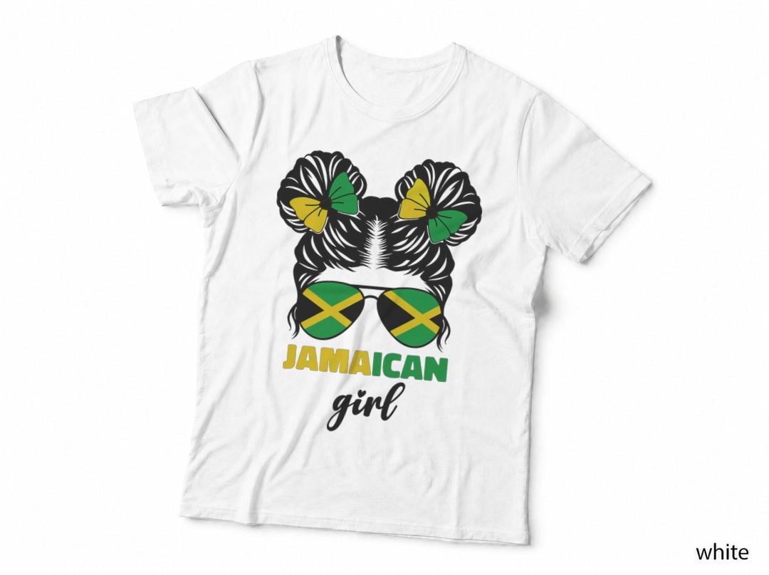 Jamaica Jamaican Girls Kids Roots Jamaica Flag Baby Youth T-Shirt