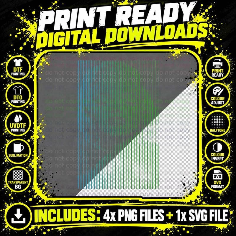 Marilyn Monroe - Halftone Pop Culture Art - Blue Green Png SVG Digital Bundle