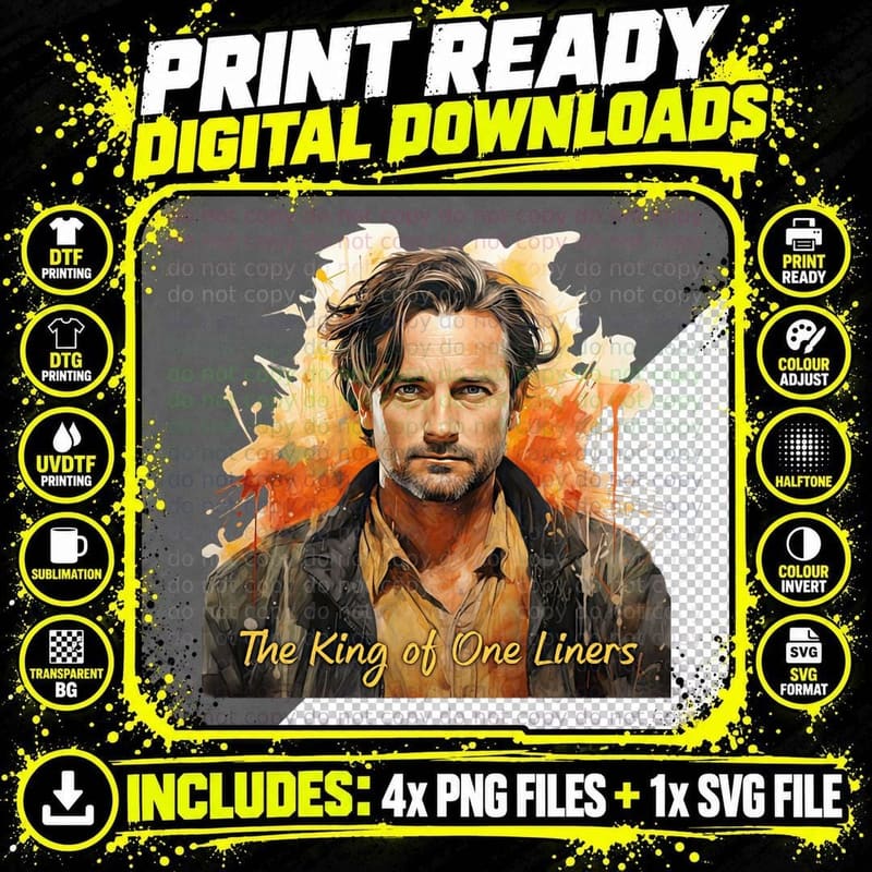 Matthew Perry One Liner T-Shirt, Comedy Icon Png SVG Digital Bundle