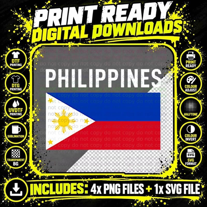 Philippines Flag Pocket Filipino Family Roots Men Women Png SVG Digital Bundle