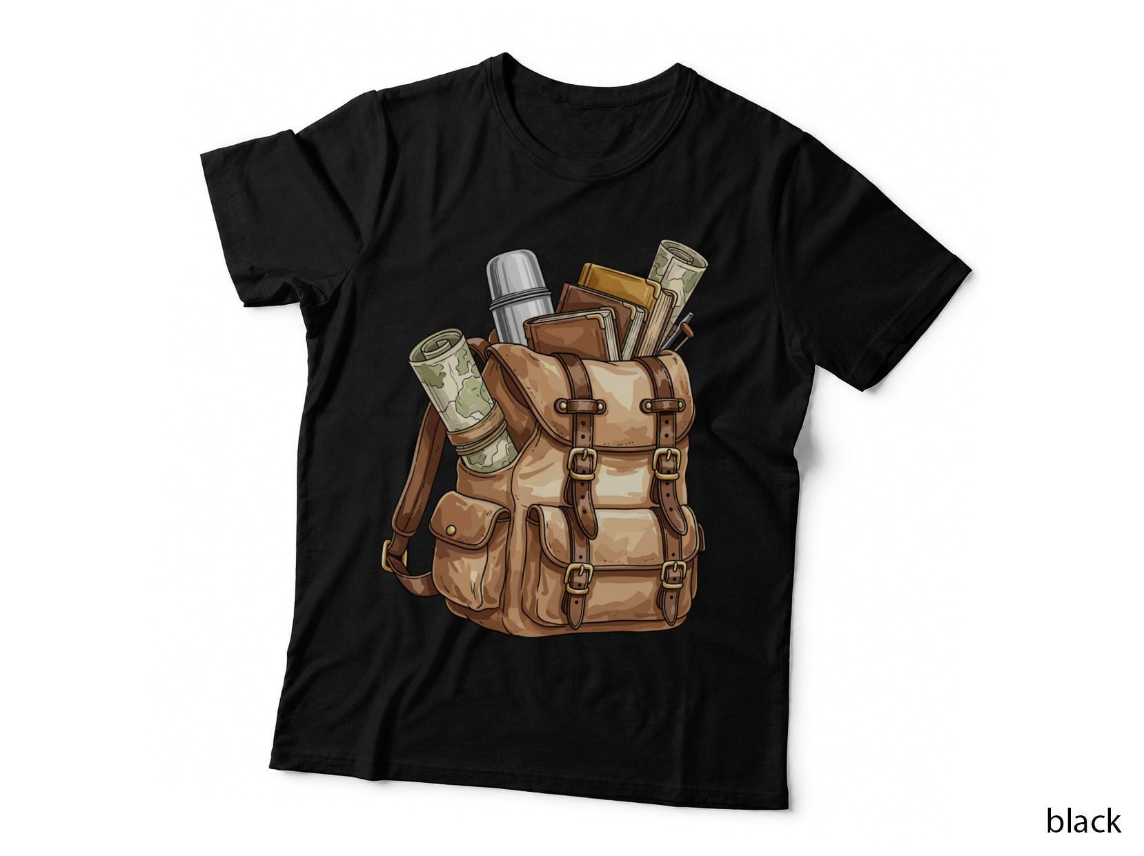 Backpack Filled with Supplies Outdoor Adventure T-Shirt
