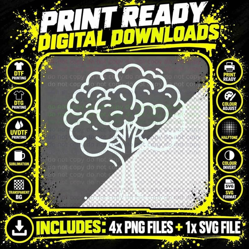 Bare Trees with Deer Silhouette Outdoor T-Shirt Png SVG Digital Bundle