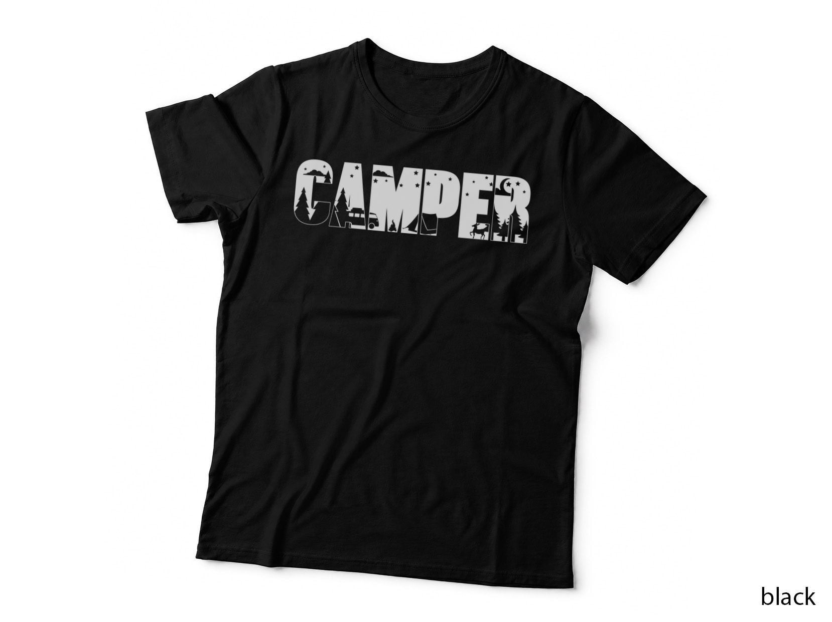 Camper Life T-Shirt, Camper Life Adventure Scene Outdoor Adventure Tee