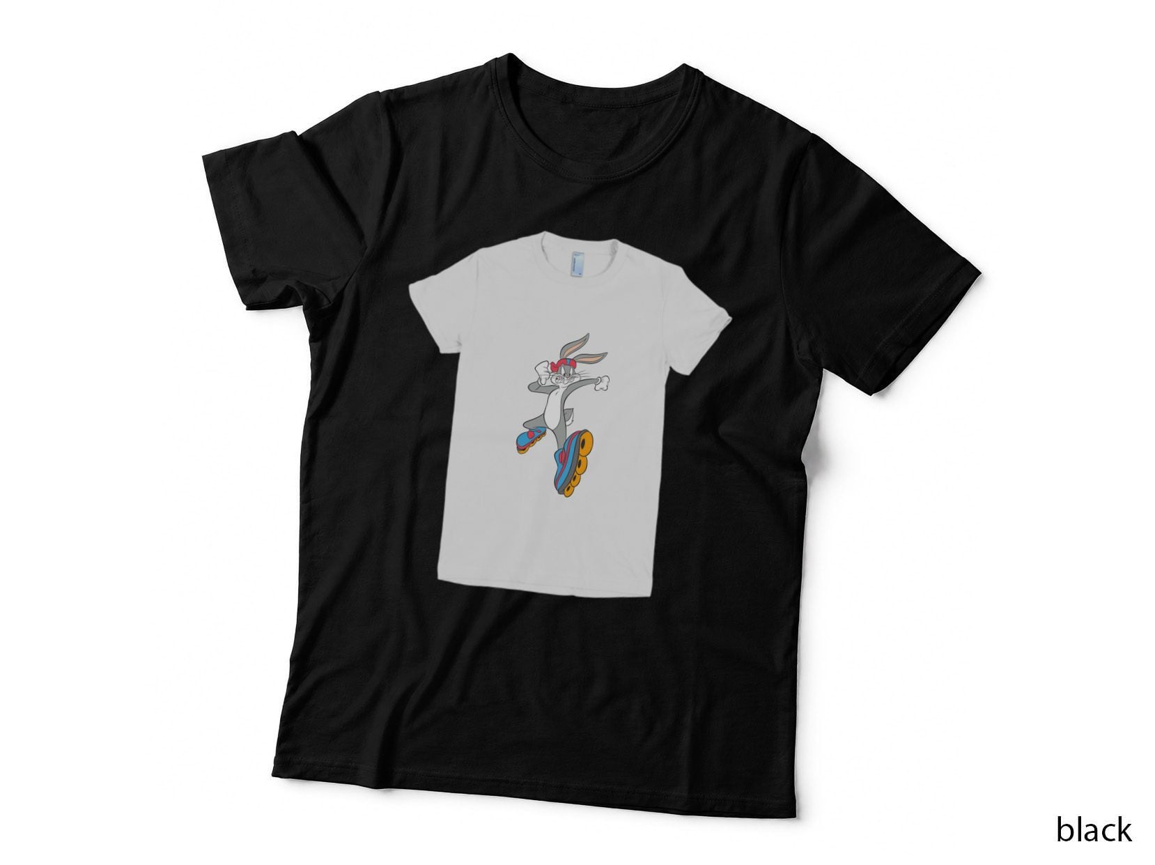 Character Roller Skate Action Cartoon T-Shirt