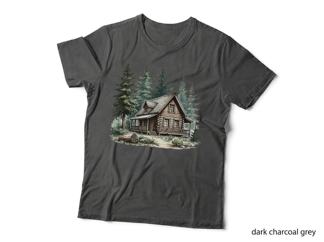 Cozy Log Cabin in Forest Outdoor Adventure T-Shirt