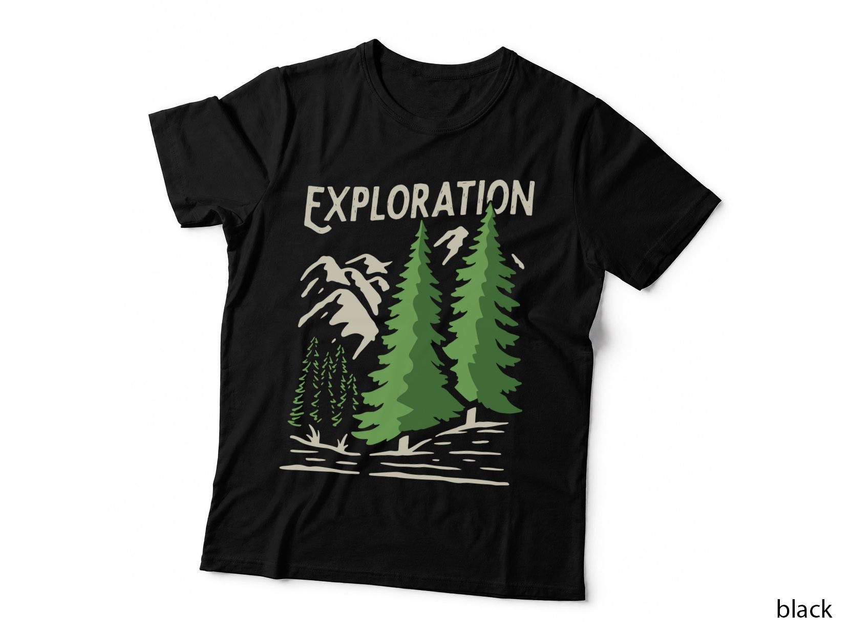 Exploration Mountain Forest Trees Outdoor Adventure T-Shirt