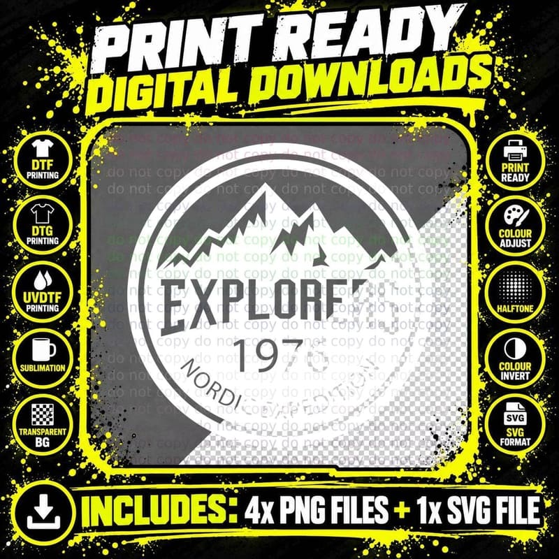 Explorers 1976 Nordic Expedition T-Shirt Png SVG Digital Bundle