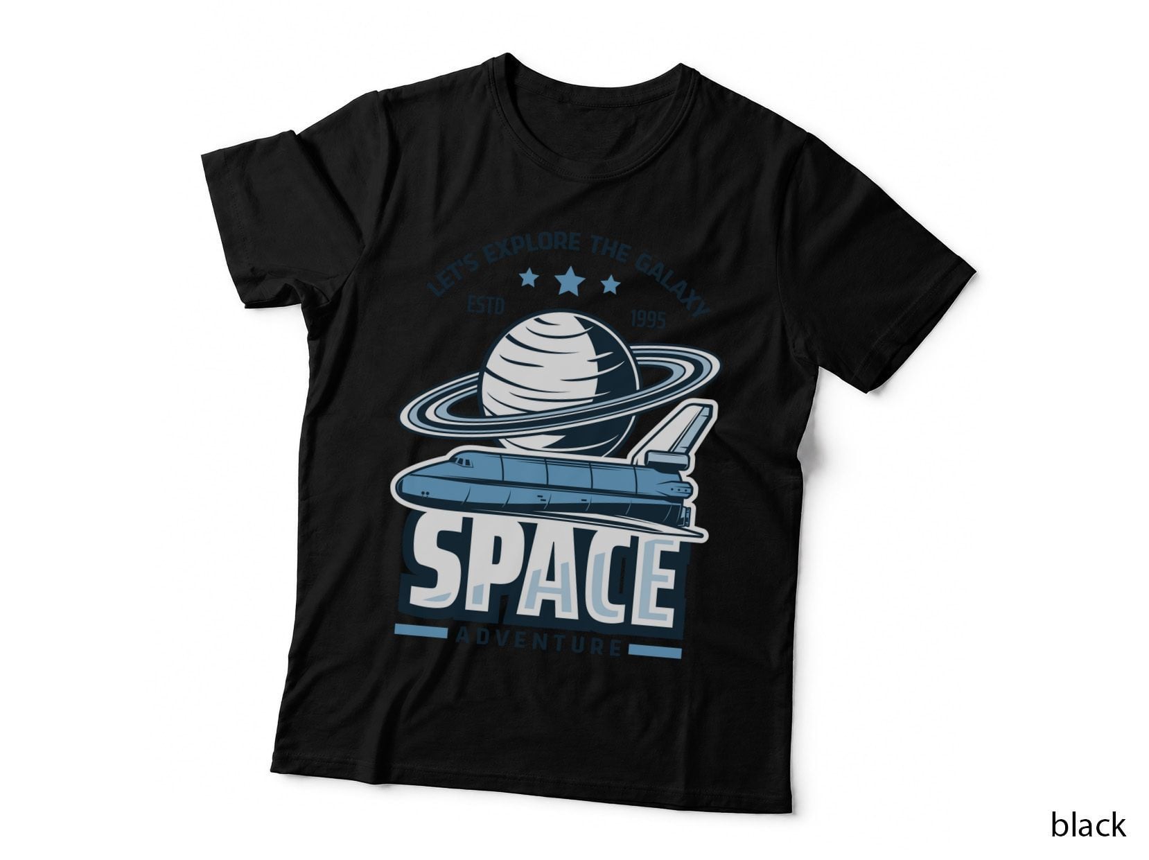 Galaxy Planet Lets Explore the Estd 1995 Space Adventure Saturn Retro T-Shirt