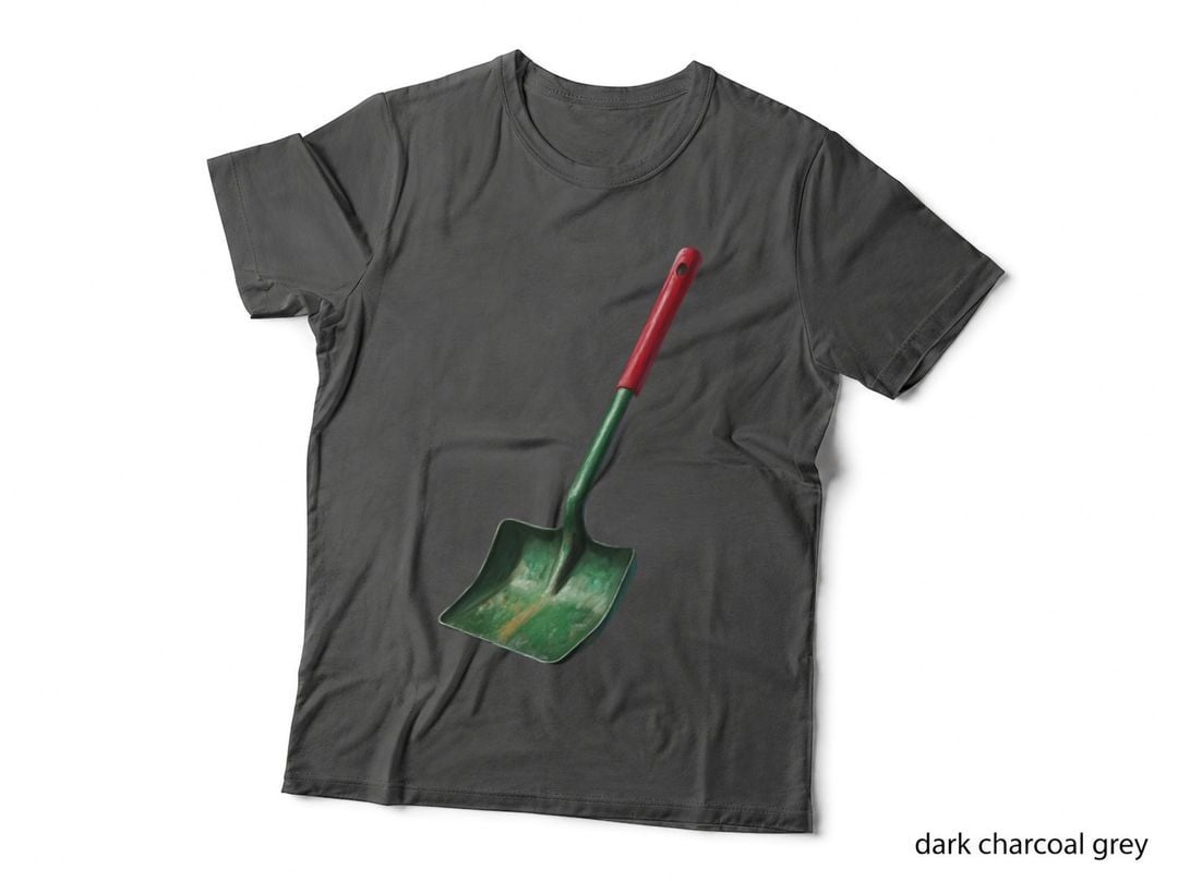 Garden Shovel with Green Blade and Red Handle Camping T-Shirt