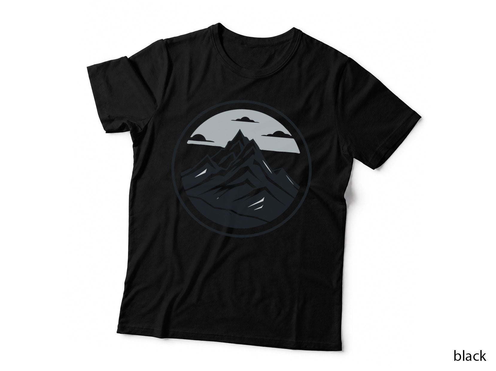 Geometric Angular Mountains Design Outdoor T-Shirt
