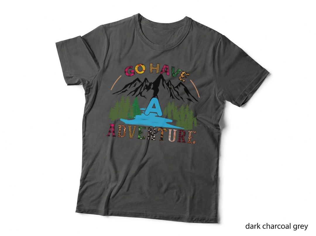 Go Have a Adventure Camping T-Shirt, Mountain Forest River Landscape Graphic