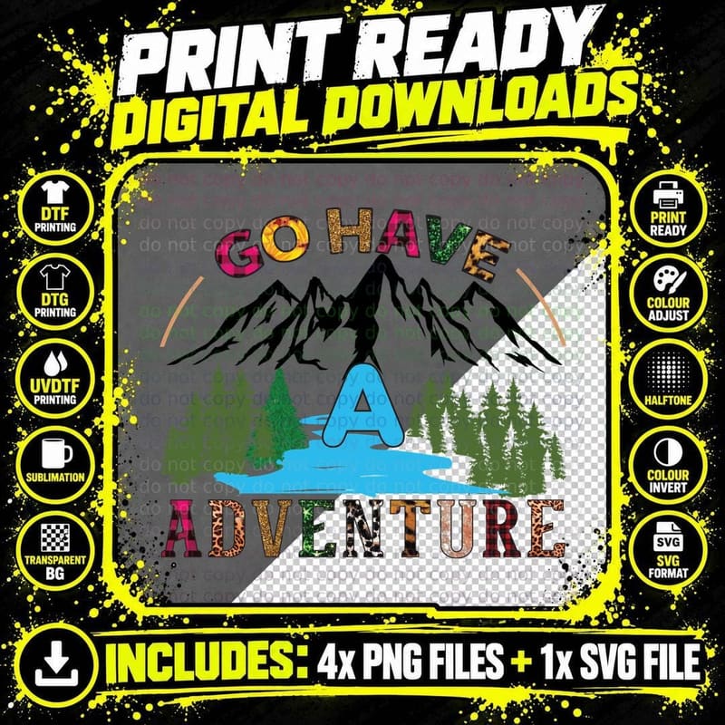 Go Have a Adventure Camping T-Shirt Png SVG Digital Bundle