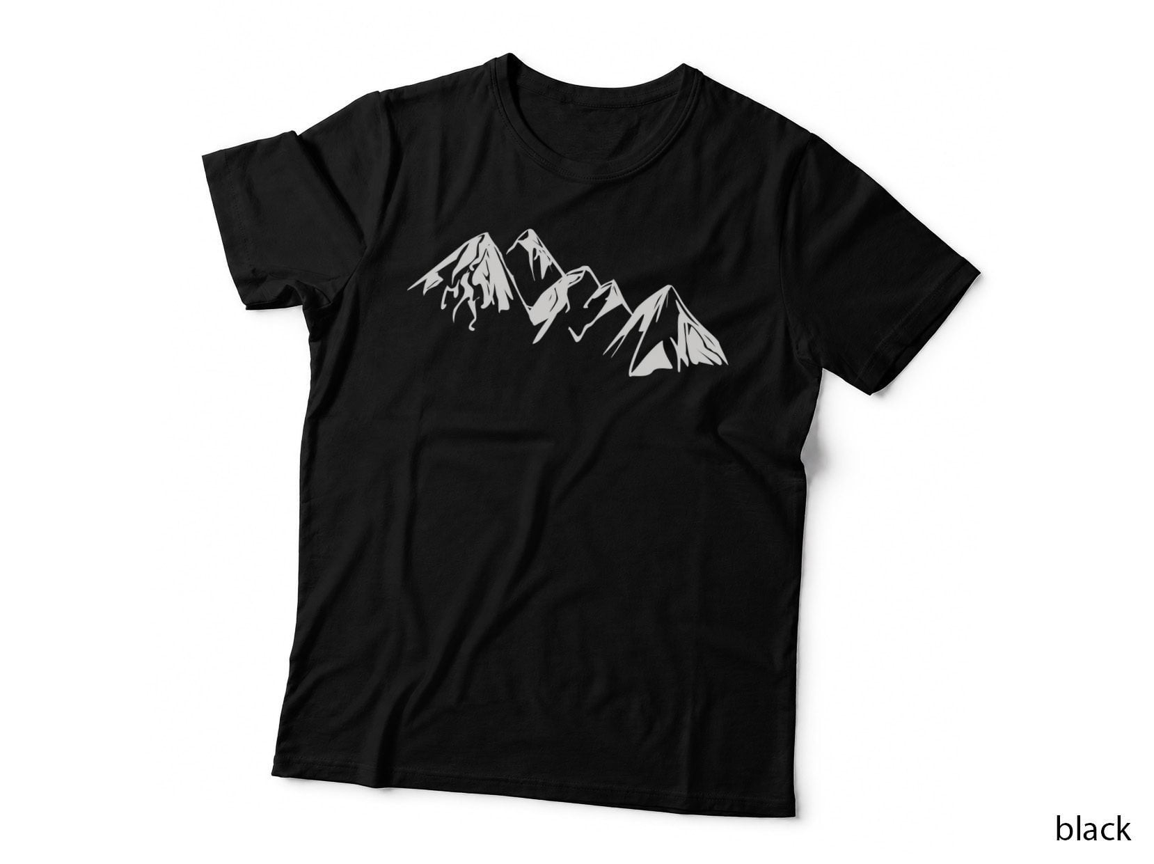 Jagged Snow-Capped Peaks Outdoor T-Shirt, Nature Adventure Graphic Tee