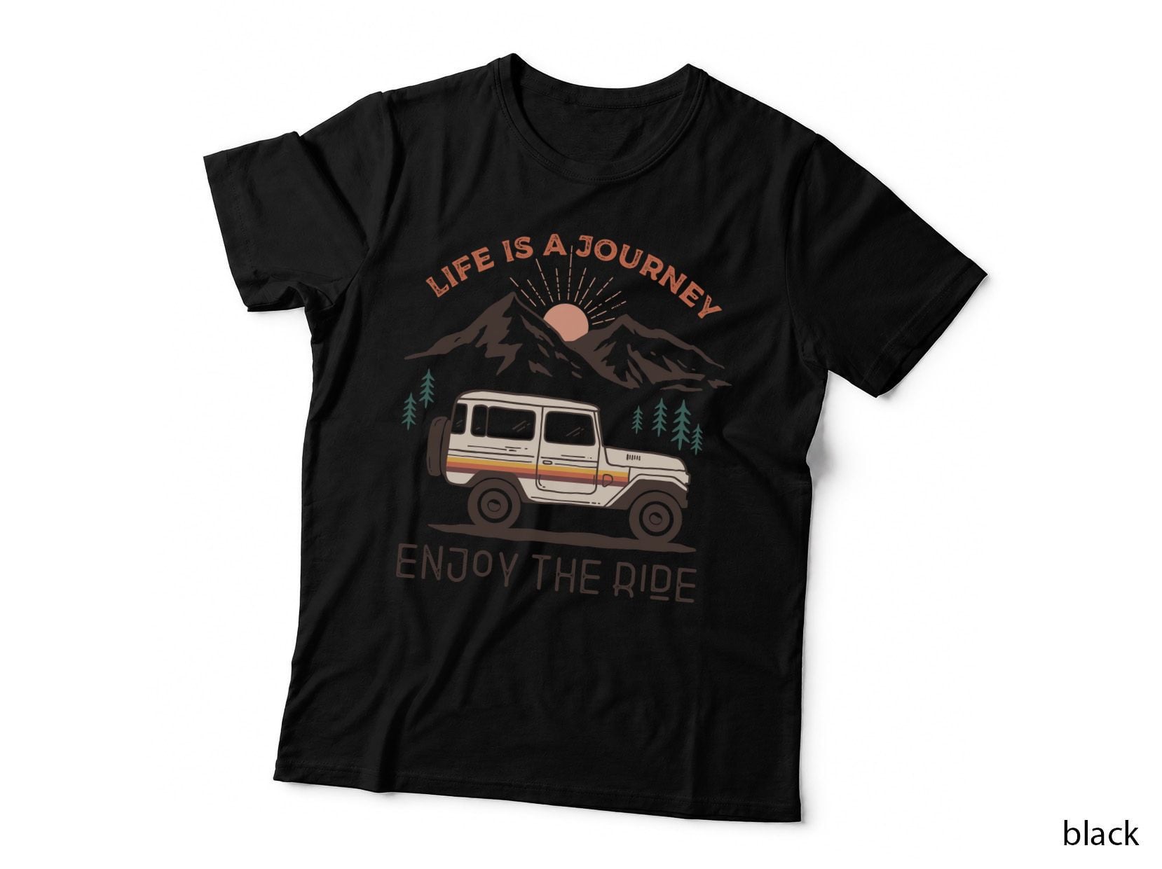 Life Is a Journey Enjoy the Ride Camping T-Shirt