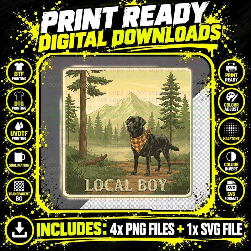 Local Boy Outdoor Adventure T-Shirt Png SVG Digital Bundle