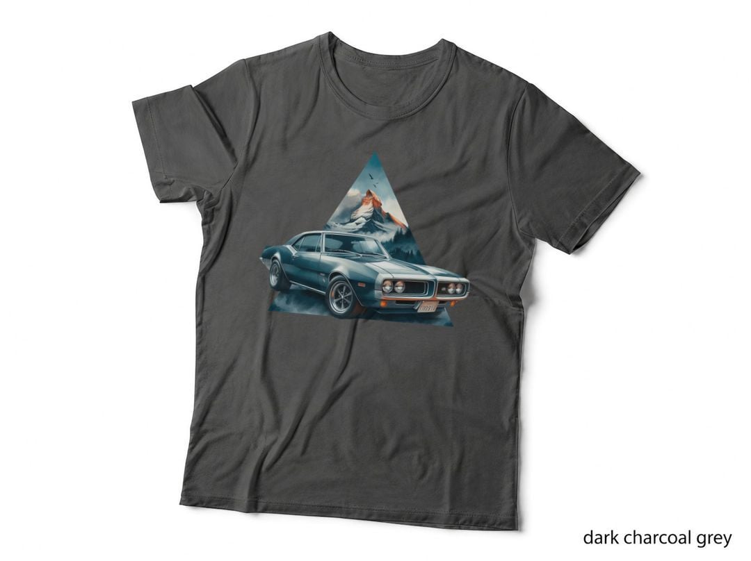 Mountain Geometric Pyramid Watercolor Teal T-Shirt