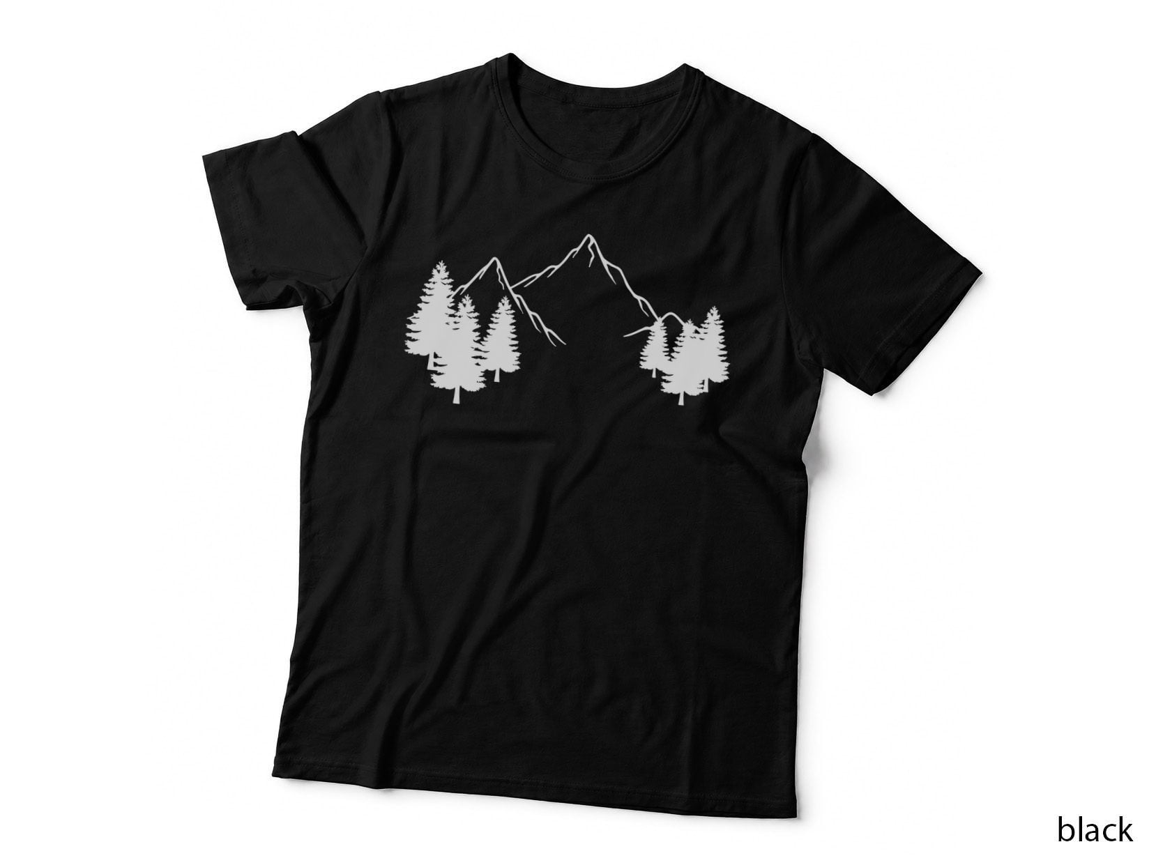 Mountain Landscape Forest Treeline Outdoor T-Shirt