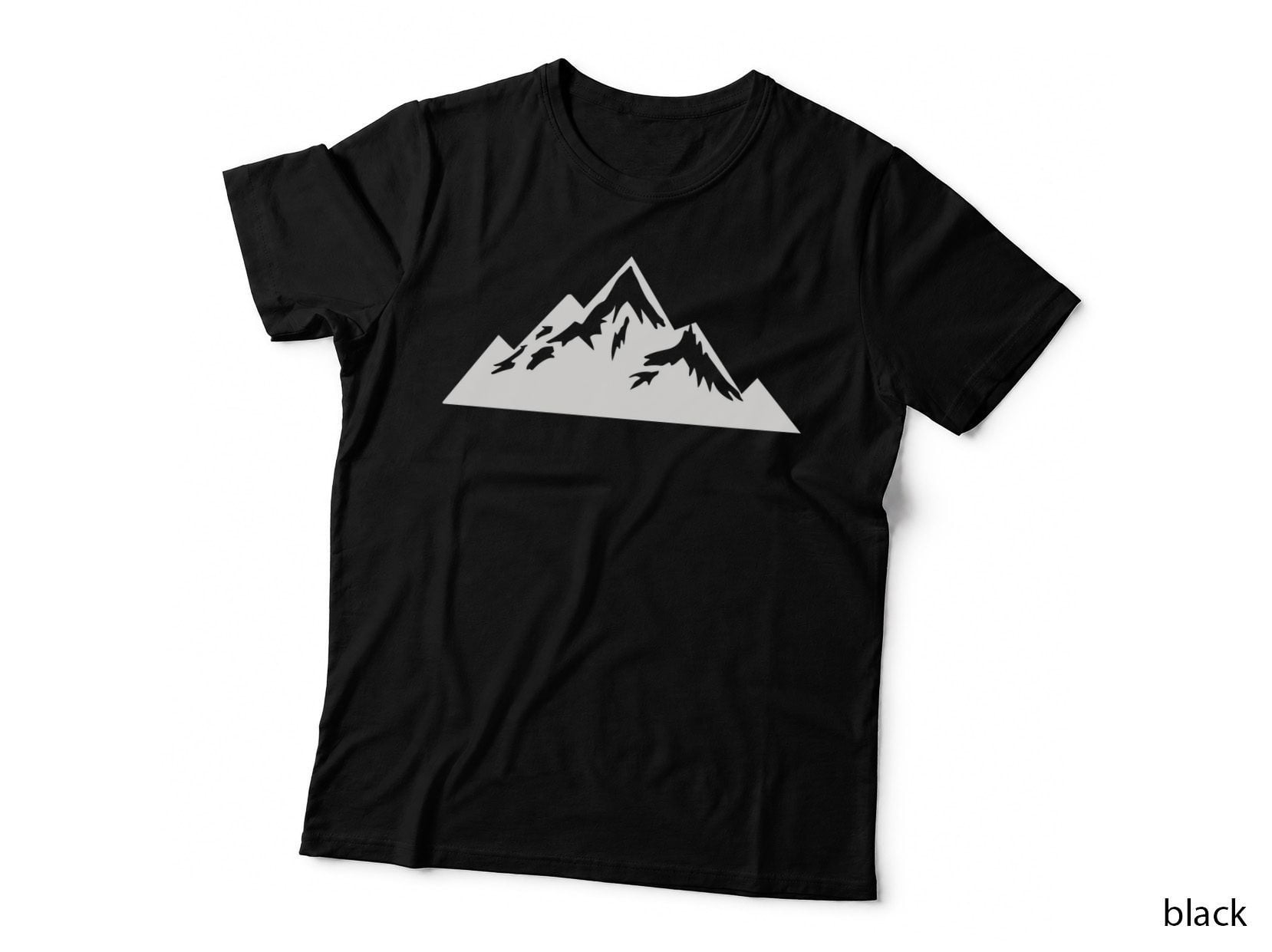 Mountain Landscape Outline Silhouette Outdoor T-Shirt