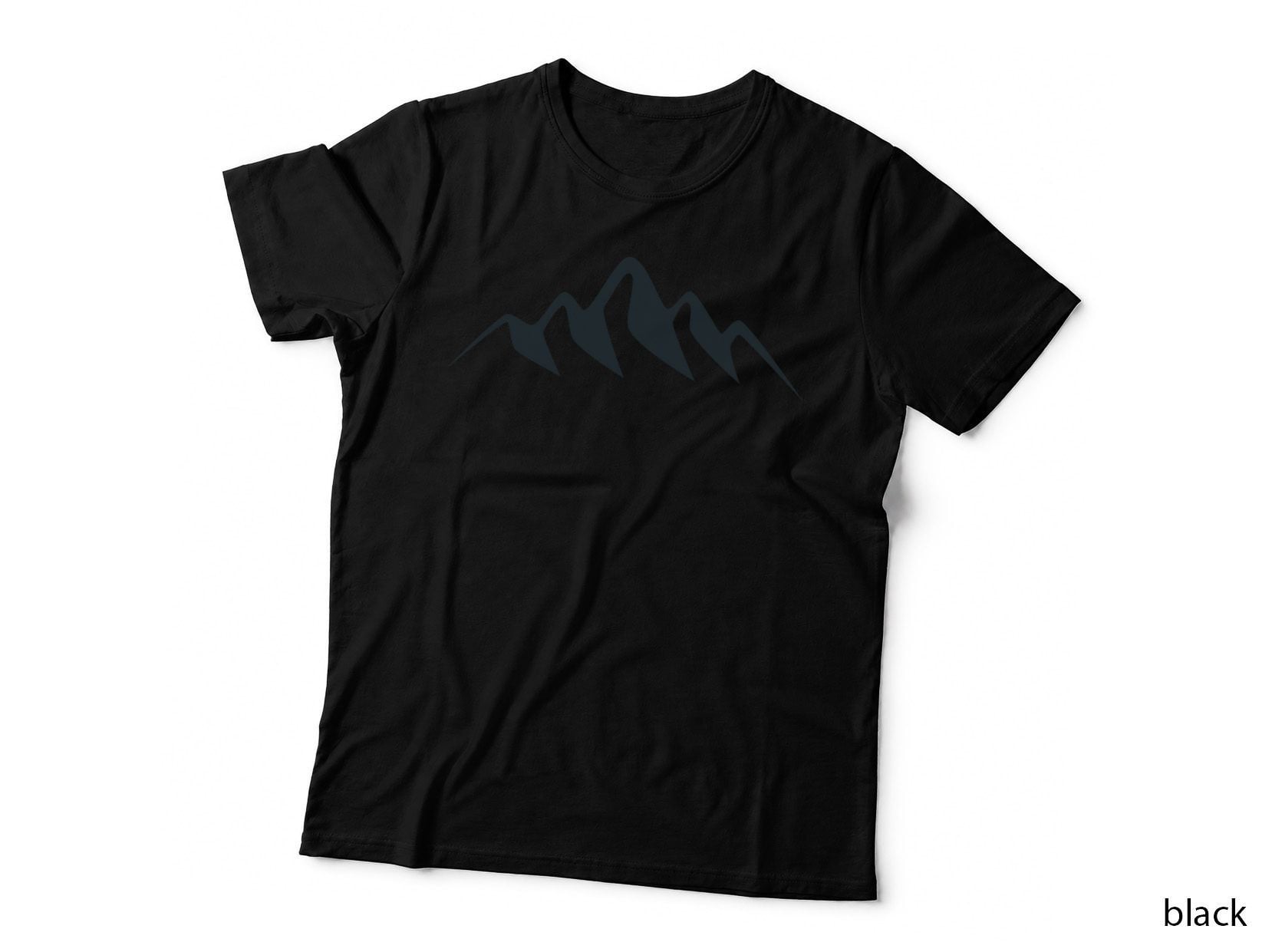 Mountain Peaks Snow Detail Outdoor T-Shirt, Nature Adventure Graphic Tee